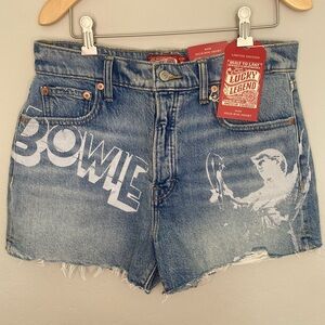 David Bowie Jean Shorts NWT